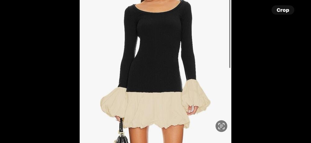 Dress Sexy Crew Neck Puffy Long Sleeve Bubble Party Club Bodycon Mini Dresses